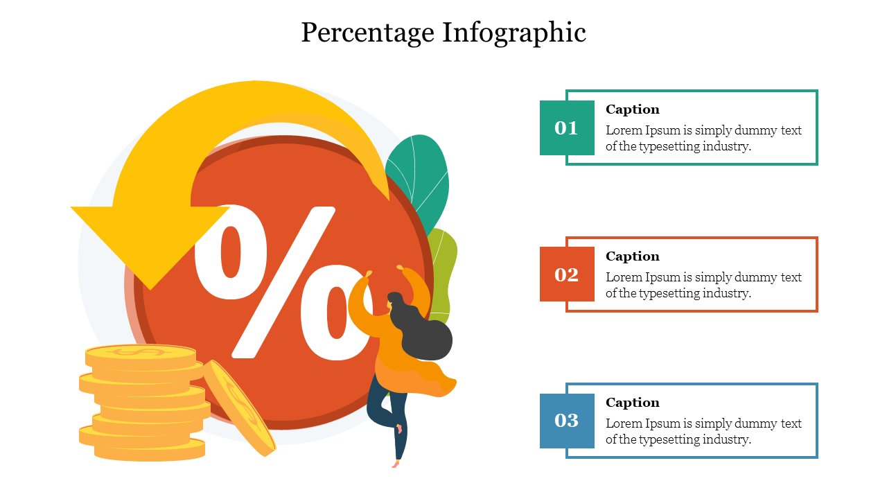 Vector Based Percentage Infographic PowerPoint Presentation